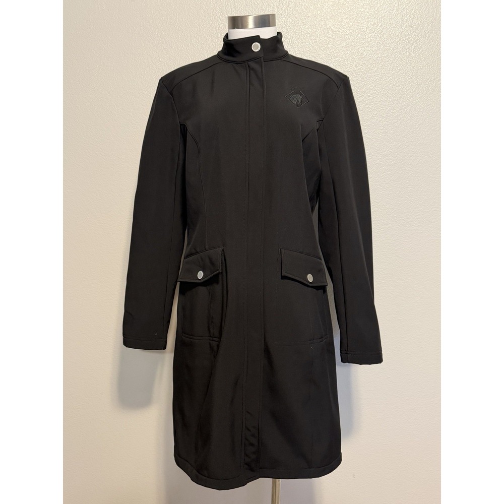 ARISTA Equestrian Trainers Long Coat Softshell Fleece Lined Black Women's sz.L